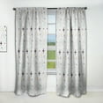 thumbnail image 1 of Designart 'Geometrical Minimalistic Elements' Mid-Century Modern Curtain Panel, 1 of 5