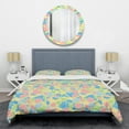 thumbnail image 1 of Designart 'Geometrical Pastel Abstract II' Mid-Century Modern Duvet Cover Set, 1 of 4