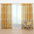 thumbnail image 1 of Designart 'Geometrical Retro Abstract II' Mid-Century Modern Curtain Panel, 1 of 4