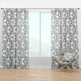 thumbnail image 1 of Designart 'Geometrical Retro Abstract Minimal Pattern VI' Mid-Century Modern Curtain Panel, 1 of 4