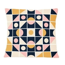 Designart Geometrical Retro Design I' Mid-Century Modern Throw Pillow - 12x20