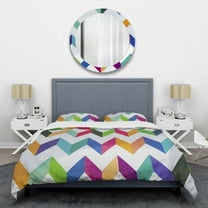 Designart 'Geometrical Retro Design III' Mid-Century Modern Duvet Cover Set