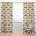 thumbnail image 1 of Designart 'Geometrical Retro Design IX' Mid-Century Modern Blackout Curtain Panel, 1 of 4