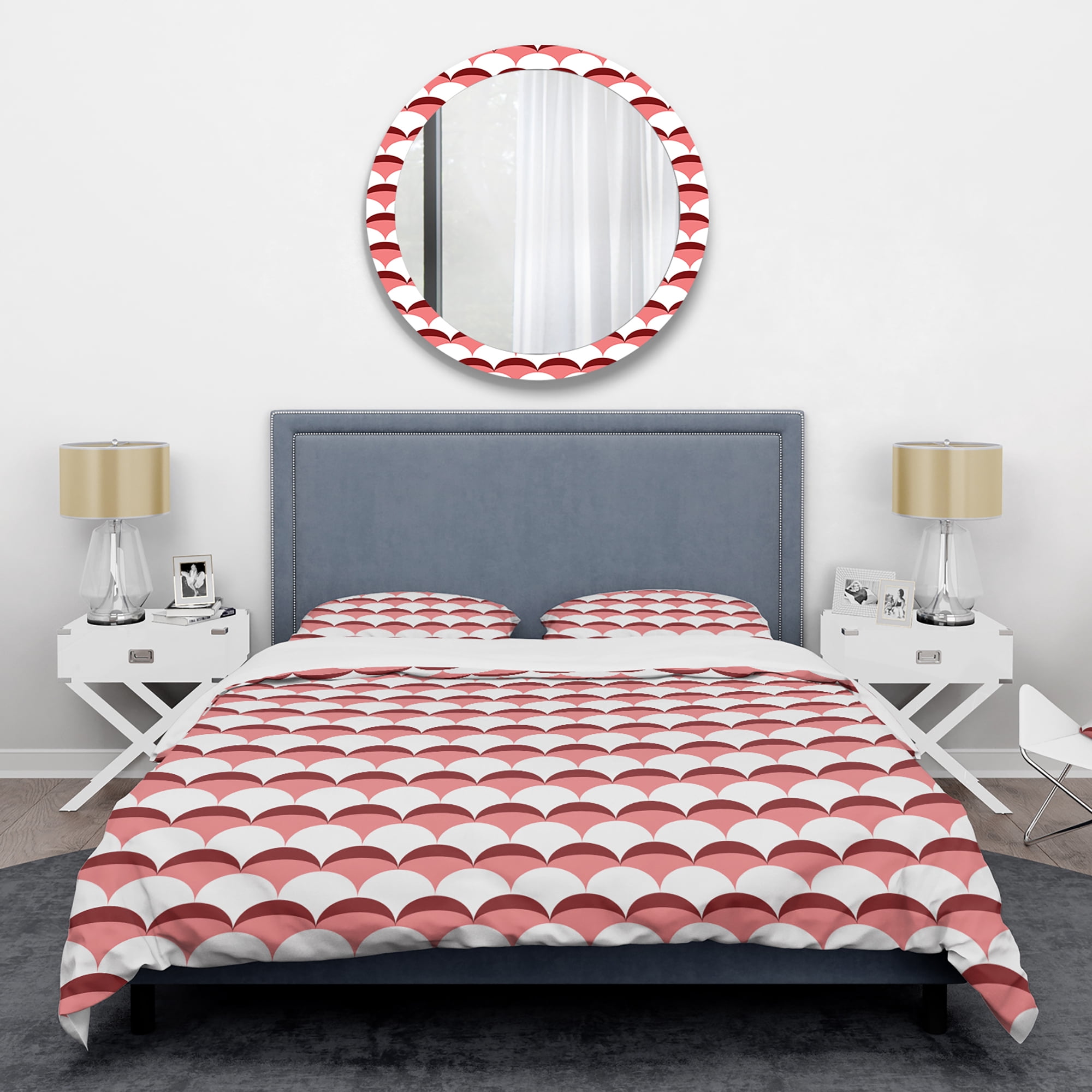 Designart 'Geometrical Retro Design V' Mid-Century Modern Duvet Cover Set