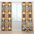 thumbnail image 1 of Designart 'Geometrical Retro Design VI' Mid-Century Modern Blackout Curtain Panel, 1 of 4