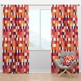 thumbnail image 1 of Designart 'Geometrical Retro Design VII' Mid-Century Modern Blackout Curtain Panel, 1 of 4