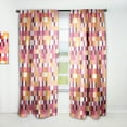 thumbnail image 1 of Designart 'Geometrical Retro Design VII' Mid-Century Modern Curtain Panel, 1 of 5