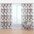 thumbnail image 1 of Designart 'Geometrical Retro Design X' Mid-Century Modern Curtain Panel, 1 of 4