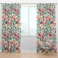 thumbnail image 1 of Designart 'Geometrical Retro Design XIV' Mid-Century Modern Blackout Curtain Panel, 1 of 4