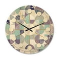 thumbnail image 1 of Designart 'Geometrical Retro Design XV' Mid-Century Modern Wood Wall Clock, 1 of 5