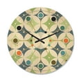 thumbnail image 1 of Designart 'Geometrical Retro Design XVI' Mid-Century Modern Wood Wall Clock, 1 of 5