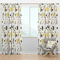 thumbnail image 1 of Designart 'Geometrical Retro Design XVII' Mid-Century Modern Blackout Curtain Panel, 1 of 4
