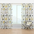 thumbnail image 1 of Designart 'Geometrical Retro Design XVII' Mid-Century Modern Curtain Panel, 1 of 4