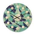 thumbnail image 1 of Designart 'Geometrical Retro Grid II' Mid-Century Modern Wood Wall Clock, 1 of 5