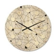 thumbnail image 1 of Designart 'Geometrical Retro Grid III' Mid-Century Modern Wood Wall Clock, 1 of 5