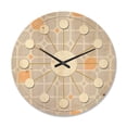 thumbnail image 1 of Designart 'Geometrical Retro Pattern II' Mid-Century Modern Wood Wall Clock, 1 of 5