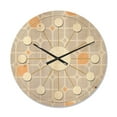 thumbnail image 1 of Designart 'Geometrical Retro Pattern II' Mid-Century Modern Wood Wall Clock, 1 of 5