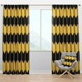 thumbnail image 1 of Designart 'Geometrics Golden Luxury Metallic V' Mid-Century Modern Blackout Curtain Panel, 1 of 4
