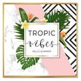 thumbnail image 1 of Designart 'Geometrics Tropic VIbes On Triangular' Nautical & Coastal Framed Canvas Wall Art Print, 1 of 5