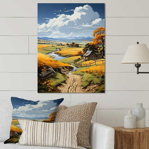 Designart "Germany German Countryside landscape II" Germany Metal Wall Art