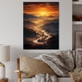 thumbnail image 1 of Designart "Germany Sunrise Euphony Mountain" Germany Metal Wall Decor, 1 of 1