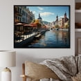 thumbnail image 1 of Designart "Germany Waterfront beauty City I" Cityscapes Floater Framed Wall Art Living Room, 1 of 7