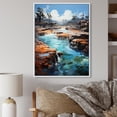thumbnail image 1 of Designart "Geyser Erupting Azure Collage I" Landscape & Nature Floater Framed Canvas Print, 1 of 7