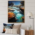 thumbnail image 1 of Designart "Geyser Erupting Azure Collage II" Landscape & Nature Floater Framed Wall Art Print, 1 of 7