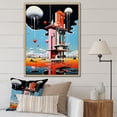 thumbnail image 1 of Designart "Geyser Horizon In De Stijl" Geyser Floater Framed Canvas Art Print, 1 of 5