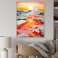 thumbnail image 1 of Designart "Geyser Horizon In De Stijl II" Geyser Floater Framed Wall Art Living Room, 1 of 5