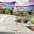 thumbnail image 1 of Designart Giallonardo Beach Spring Sunset - Seashore Photo Throw Pillow - 12x20, 1 of 5