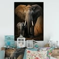 thumbnail image 1 of Designart "Giants Elephants Elephant Gentle painting I" Animals Metal Art Living Room, 1 of 5