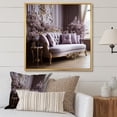 thumbnail image 1 of Designart "Gilded Accents On The Lilac Couch I" Lilacs Floater Framed Wall Decor, 1 of 5