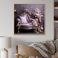 thumbnail image 1 of Designart "Gilded Accents On The Lilac Couch" Lilacs Floater Framed Canvas Prints, 1 of 5