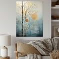 thumbnail image 1 of Designart "Gilded Blue Trees Vista I" Landscape Trees Canvas Wall Art, 1 of 7
