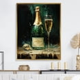thumbnail image 1 of Designart "Gilded Green Champagne Fantasy I" Champagne Floater Framed Canvas Prints, 1 of 5