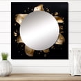 thumbnail image 1 of Designart "Gilded Lily Blossom Glamour On Black VIII" Lily Square Mirror For Wall Decor - Large Gold Square Printed Wall Mirror Art - Square Modern Mirror - Wall Mounted Square Large Mirror, 1 of 5