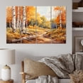 thumbnail image 1 of Designart "Gilded Pathway Birch Woods II" Tree Birch Metal Art Print Set, 1 of 5