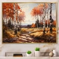 thumbnail image 1 of Designart "Gilded Pathway Birch Woods V" Tree Birch Floater Framed Wall Art Print, 1 of 7