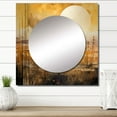 thumbnail image 1 of Designart "Gilded Sundown Rural Scene II" Meadow Square Mirror For Wall Decor - Large Gold Square Printed Wall Mirror Art - Square Traditional Mirror - Wall Mounted Square Large Mirror, 1 of 5