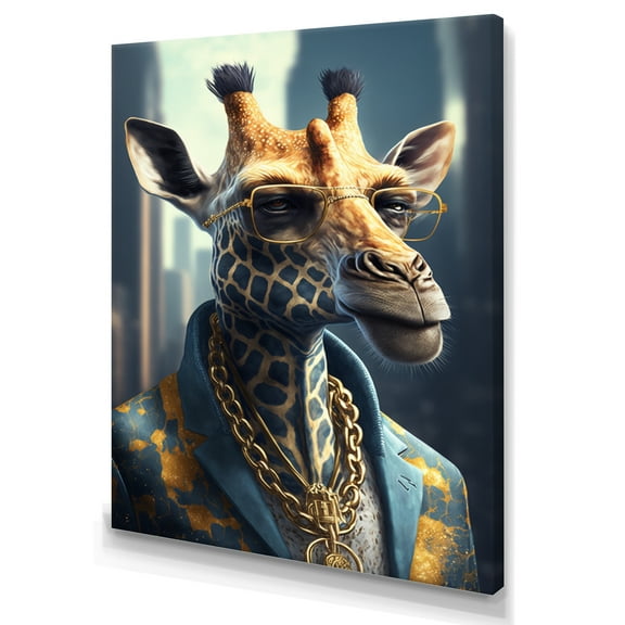 Designart Giraffe Ganster Canvas Wall Art