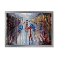 thumbnail image 1 of Designart 'Girl In Red Crossing The Street' Traditional Framed Art Print, 1 of 4