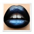 thumbnail image 1 of Designart 'Girl Lips With Black and Blue Lipstick' Modern Framed Art Print, 1 of 4