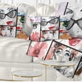 thumbnail image 1 of Designart Girls Collage - Abstract Portrait Throw Pillow - 12x20, 1 of 5