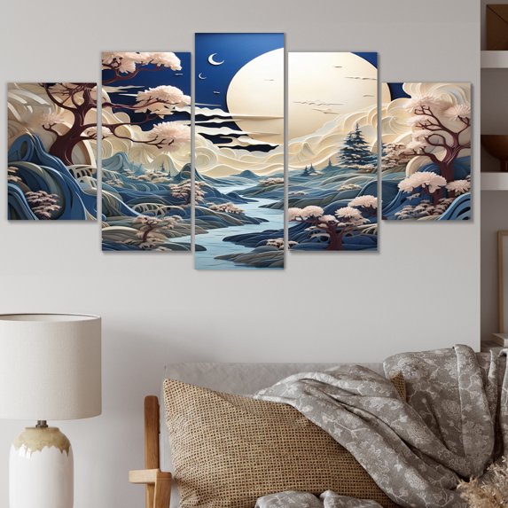 Designart "Glacier Arctic I" Modern Metal Wall Décor Set