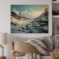thumbnail image 1 of Designart "Glacier Frozen Winter I" Landscapes Print on Natural Pine Wood, 1 of 5