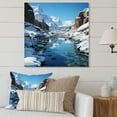 thumbnail image 1 of Designart "Glacier Ice Blue silence III" Landscapes Metal Art Print, 1 of 5