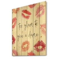 Designart 'Glam Chic Accents VII' Fashion Print on Natural Pine Wood