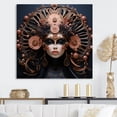 thumbnail image 1 of Designart "Glam Circles Portrait of Rose Black Woman II" Fashion Wall Art - Glam Pink Woman Glam Living Room Canvas Art, 1 of 6