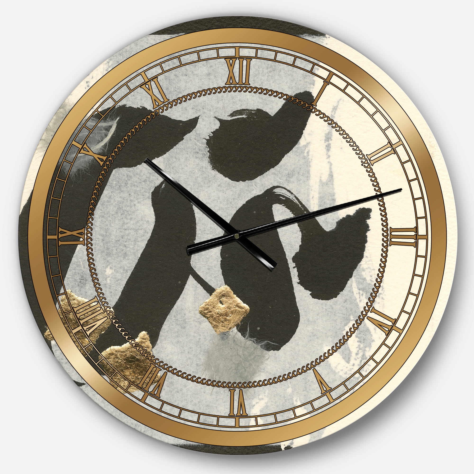Designart 'Glam Collage I' Glam wall clock